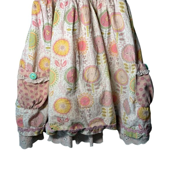 Matilda Jane Girls Floral Sundress Smocked Pockets Cotton Blend Pink Size 6 - Picture 3 of 6